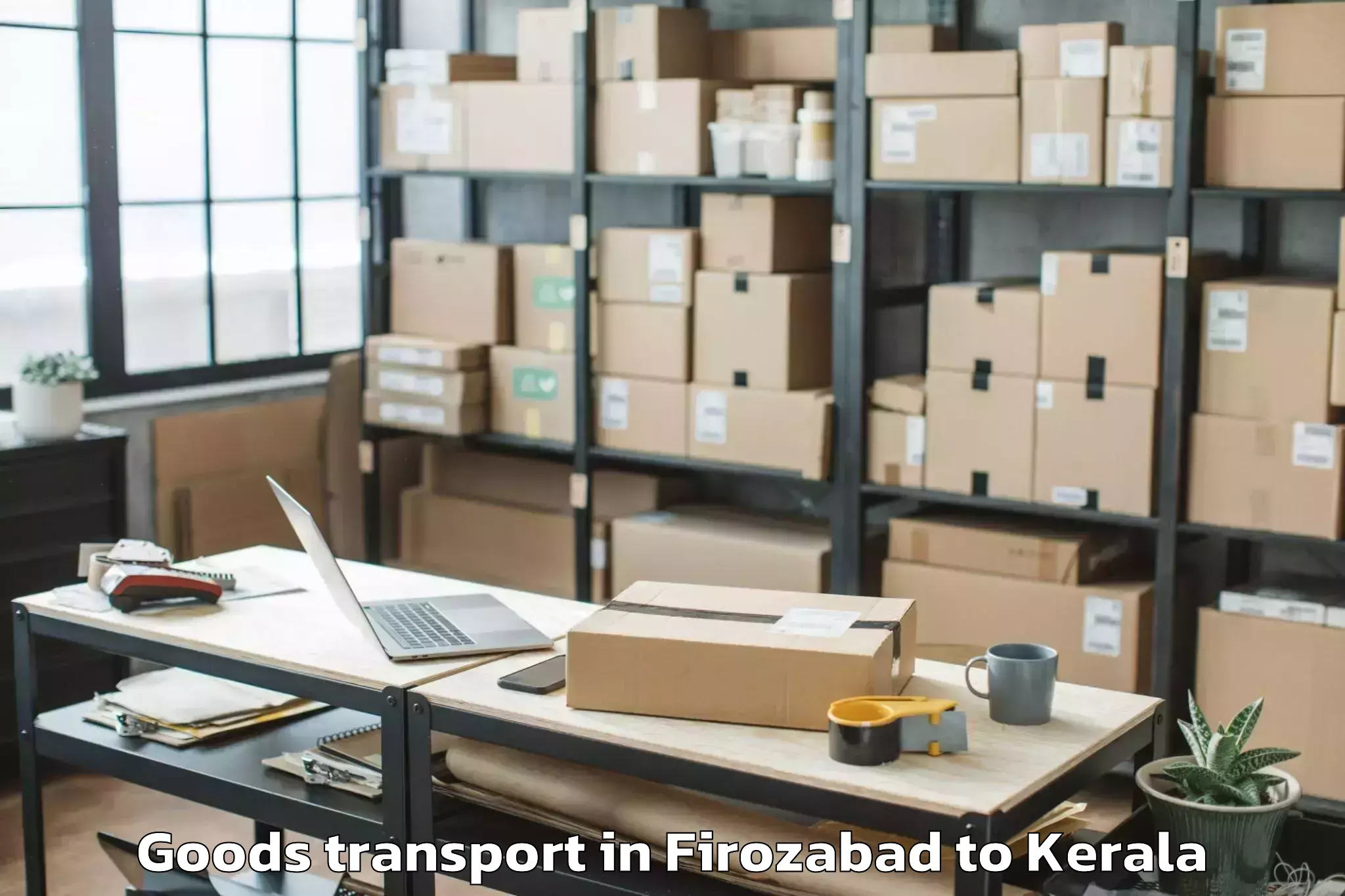 Hassle-Free Firozabad to Mall Of Joy Kottayam Goods Transport